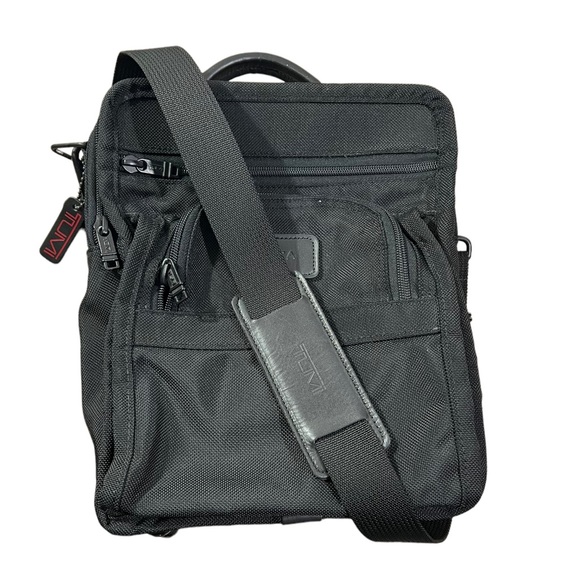 TUMI Nylon Leather Trim Messenger Bag - Picture 2 of 13